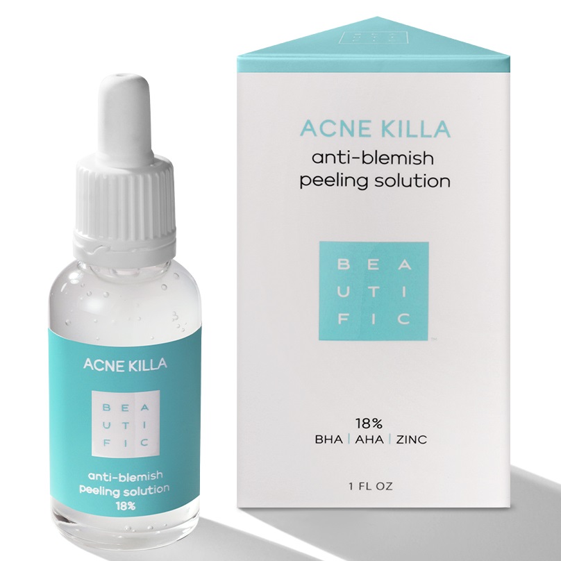Beautific Пилинг-гель для проблемной кожи лица Acne Killa с салициловой кислотой и цинком, 30 мл (Beautific, Face)