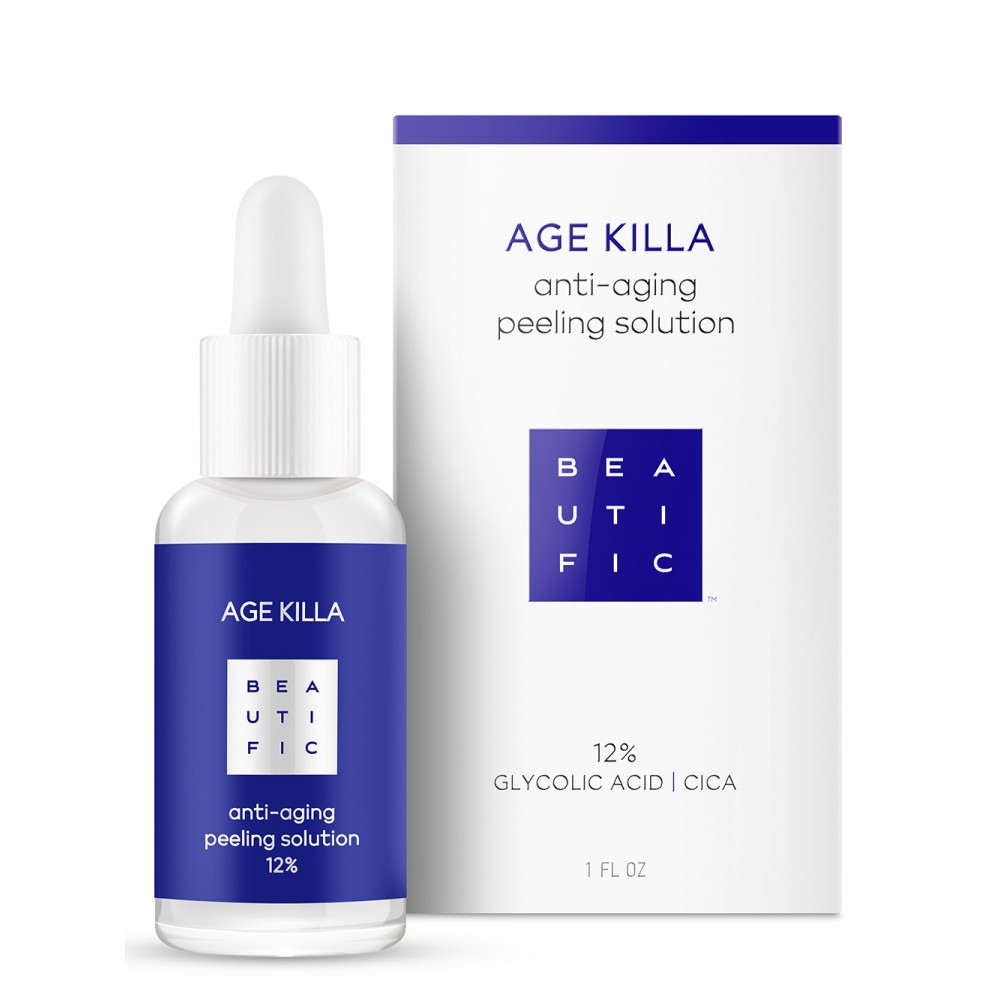 Бьютифик Омолаживающий пилинг Age Killa с гликолевой кислотой и центеллой азиатской, 30 мл (Beautific, Face) фото 0
