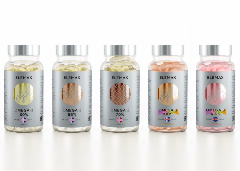 Элемакс Детский комплекс Omega-3 Kids с витаминами Е и Д и вкусом клубники, 90 жевательных капсул (Elemax, ) фото 2