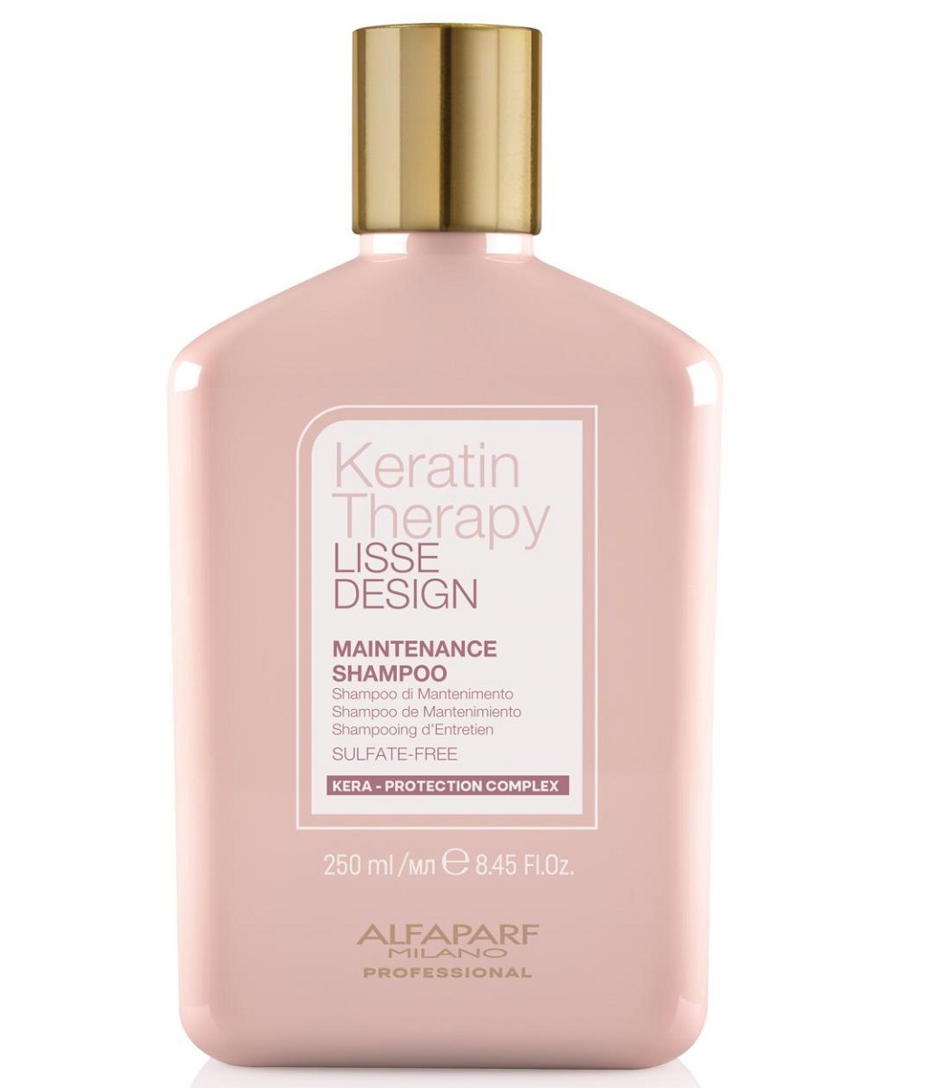 Alfaparf Milano Бессульфатный кератиновый шампунь для гладкости волос Maintenance Shampoo, 250 мл (Alfaparf Milano, Keratin Therapy Lisse Design) шампунь для волос fkb мягкий бессульфатный шампунь keratin shampoo