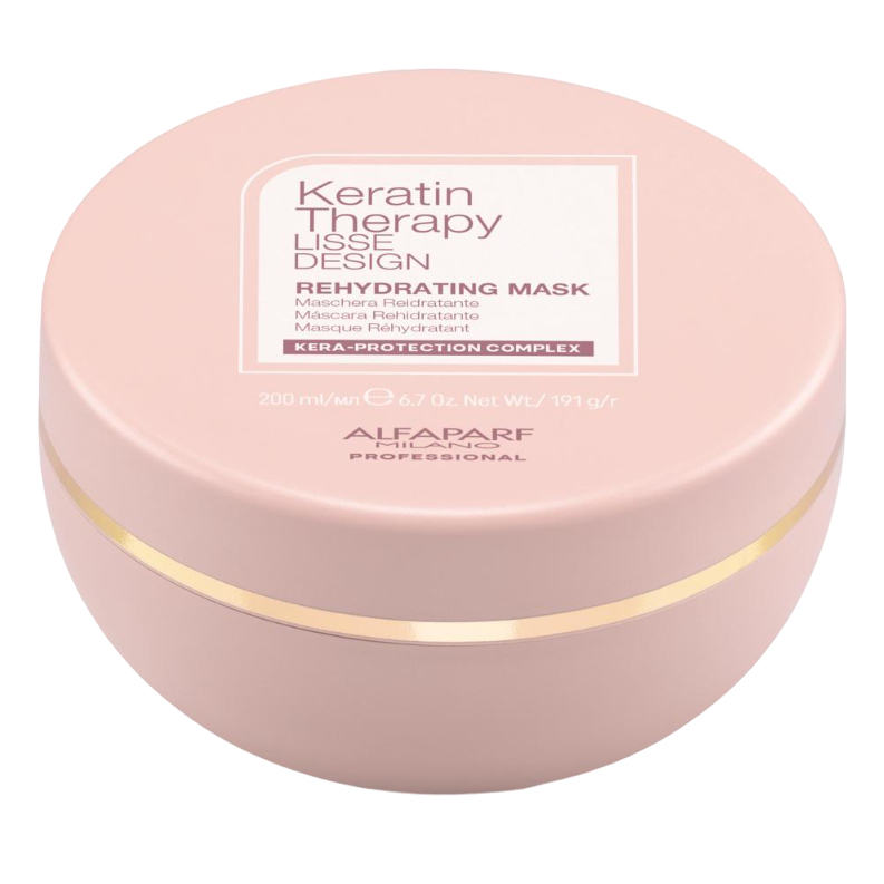  Кератиновая увлажняющая маска для волос Rehydrating Mask, 200 мл (Alfaparf Milano, Keratin Therapy Lisse Design) фото 0