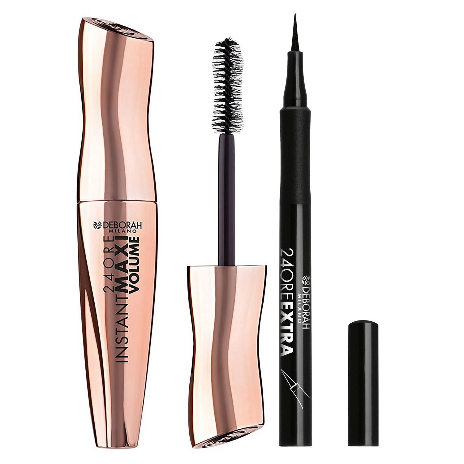 Дебора Подарочный набор № 4 в косметичке: тушь для ресниц Maxi Volume + подводка для век 24Ore Extra (Deborah, Sets) фото 1