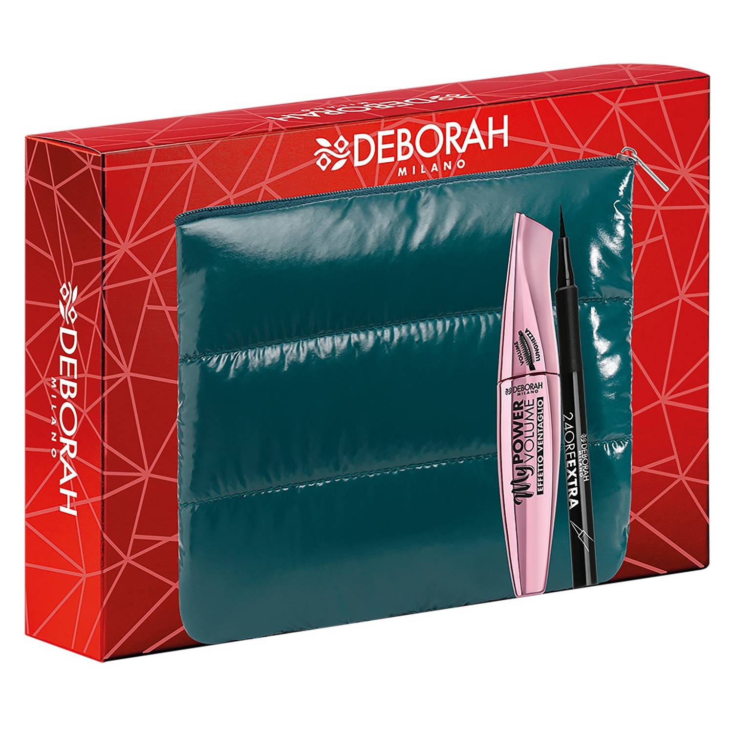DEBORAH Подарочный набор № 5 в косметичке: тушь для ресниц My Power Volume + подводка для век 24Ore Extra (DEBORAH, Sets)