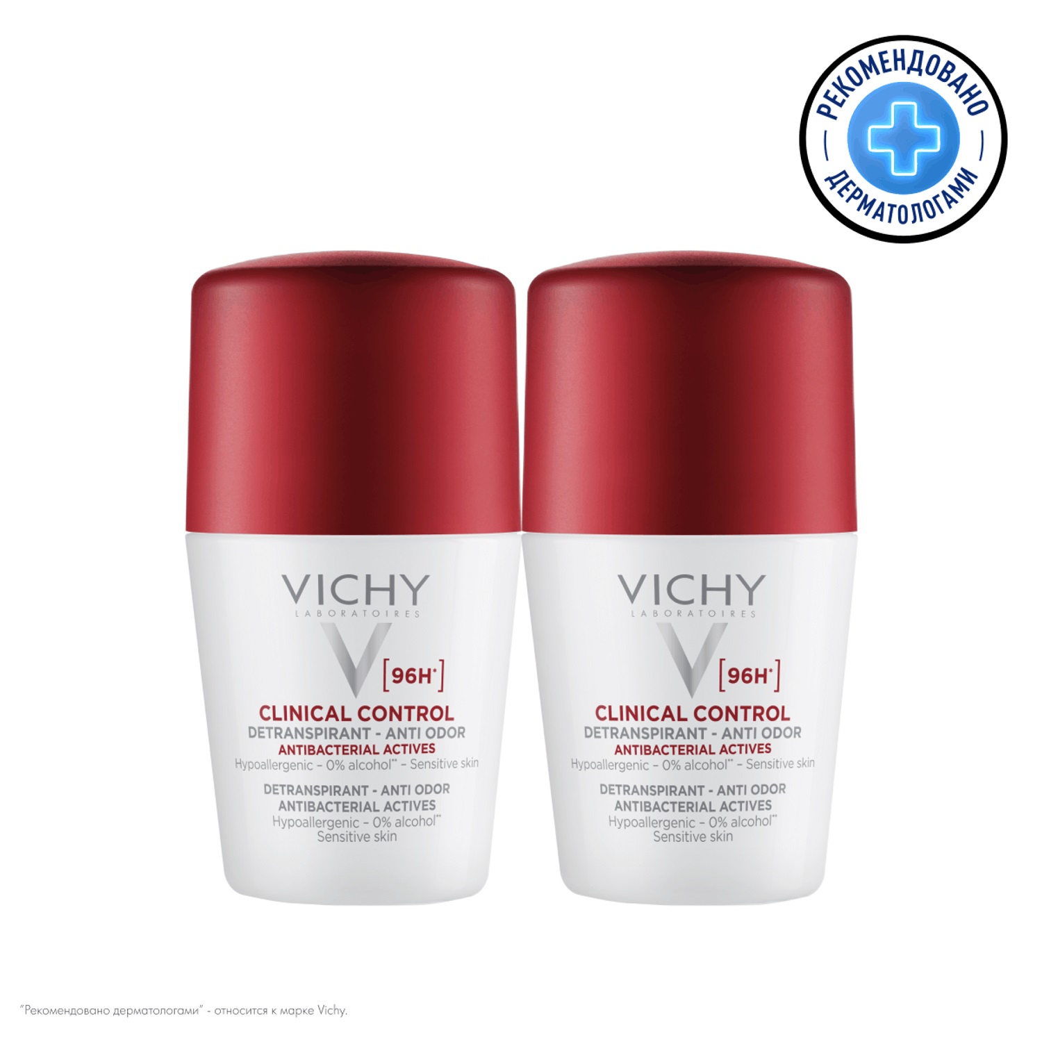 Виши Дезодорант-антиперспирант Clinical Control 96 ч, 2 х 50 мл (Vichy, Deodorant) фото 0
