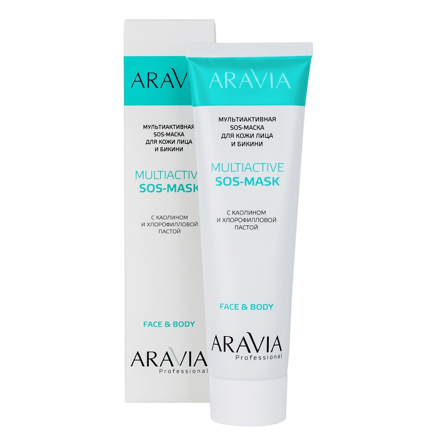 Аравия Профессионал Мультиактивная SOS-маска для кожи лица и бикини с каолином и хлорофилловой пастой Multiactive SOS-mask, 100 мл (Aravia Professional, Spa Депиляция) фото 4