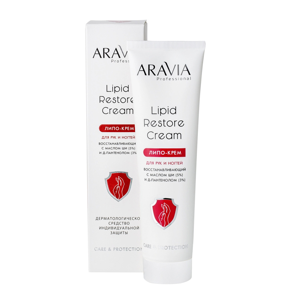 Аравия Профессионал Липо-крем для рук и ногтей восстанавливающий Lipid Restore Cream с маслом ши и д-пантенолом, 100 мл (Aravia Professional, SPA маникюр) фото 0