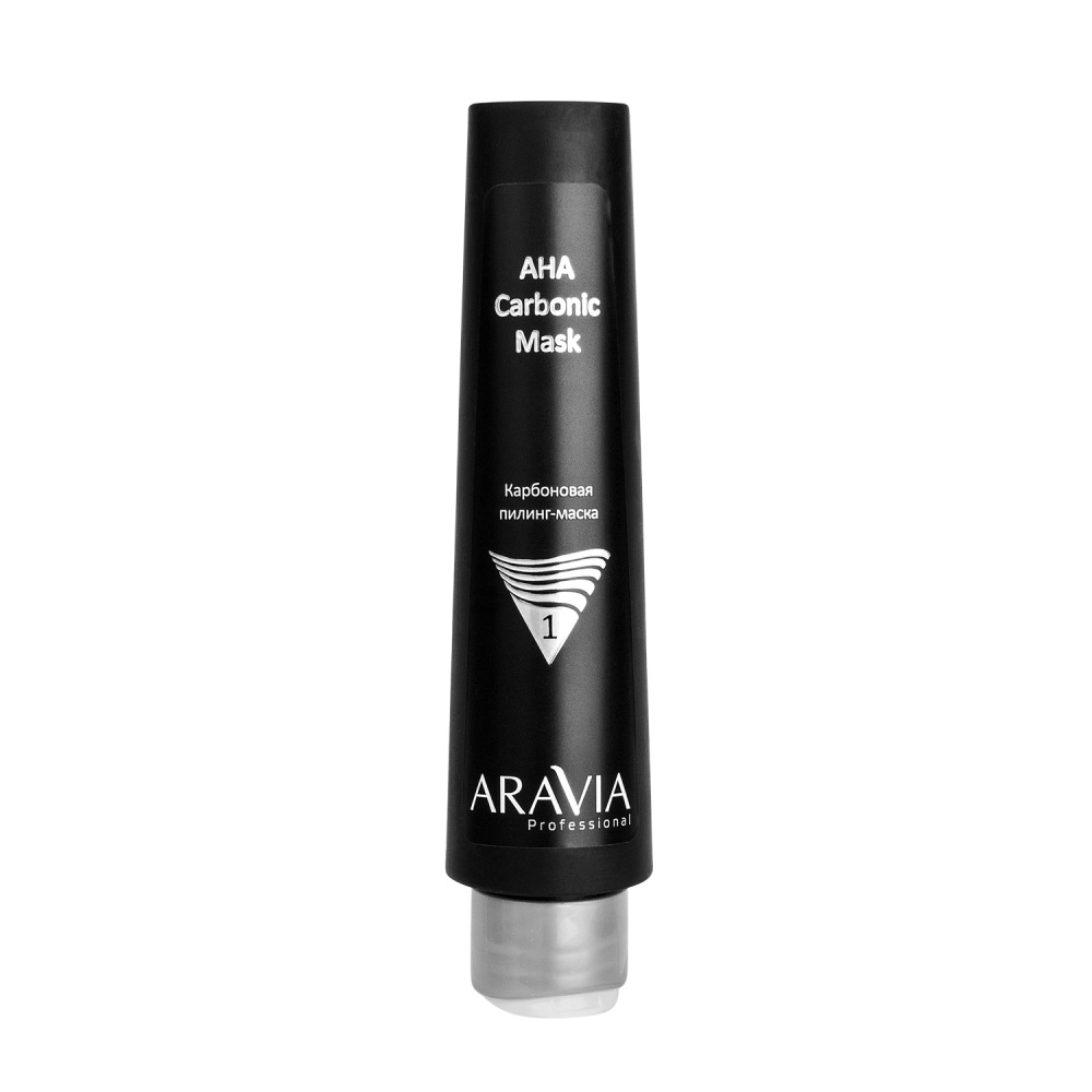 Aravia Professional Карбоновая пилинг-маска AHA Carbonic Mask,100 мл (Aravia Professional, Уход за лицом) aravia professional маска очищающая с глиной и aha кислотами для лица deep clean aha mask 100 мл aravia professional уход за лицом