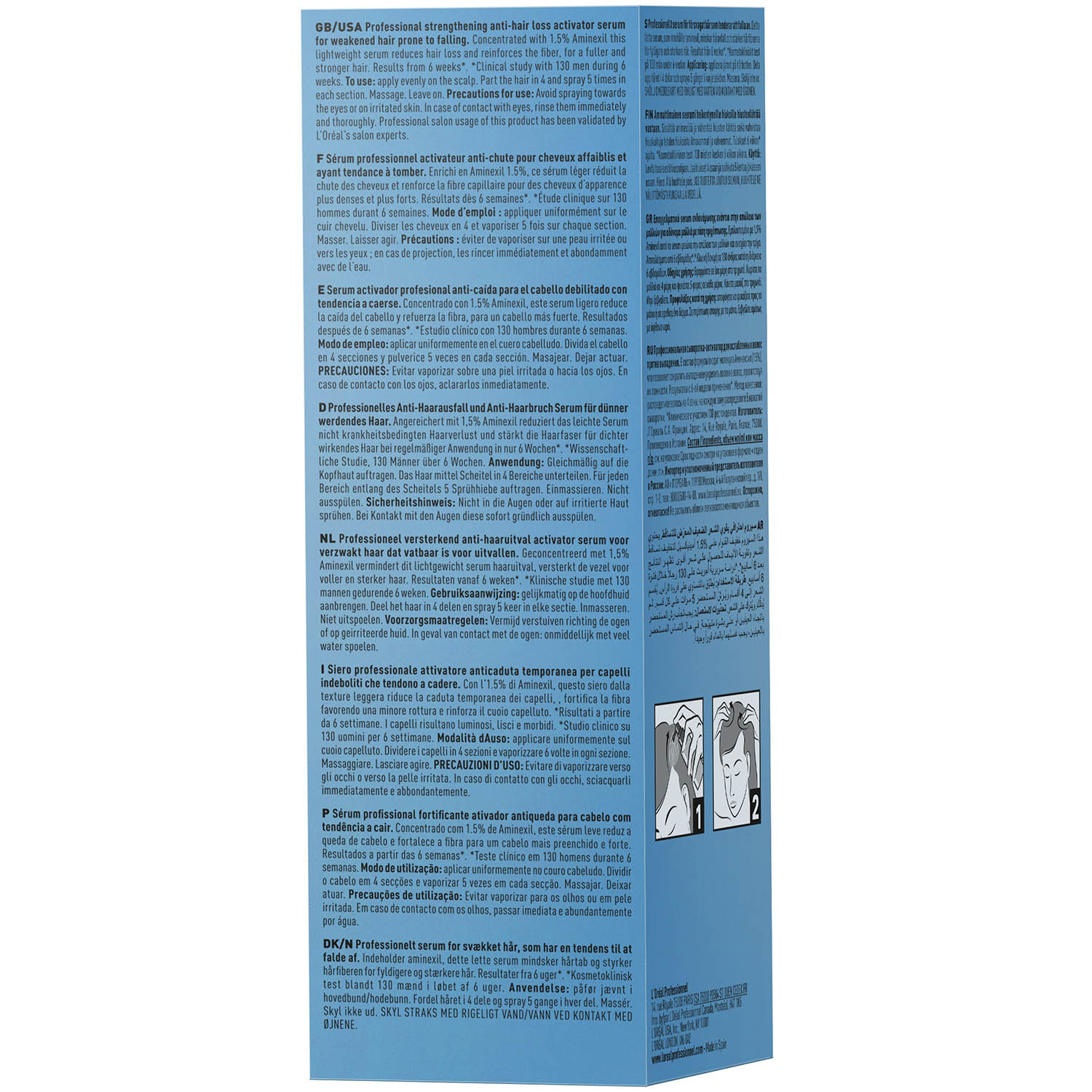 Лореаль Профессионель Сыворотка-активатор Aminexil Advanced для ослабленных волос против выпадения, 90 мл (L'oreal Professionnel, Serie Expert) Лореаль Профессионель Сыворотка-активатор Aminexil Advanced для ослабленных волос против выпадения, 90 мл (L'oreal Professionnel, Serie Expert) фото 10