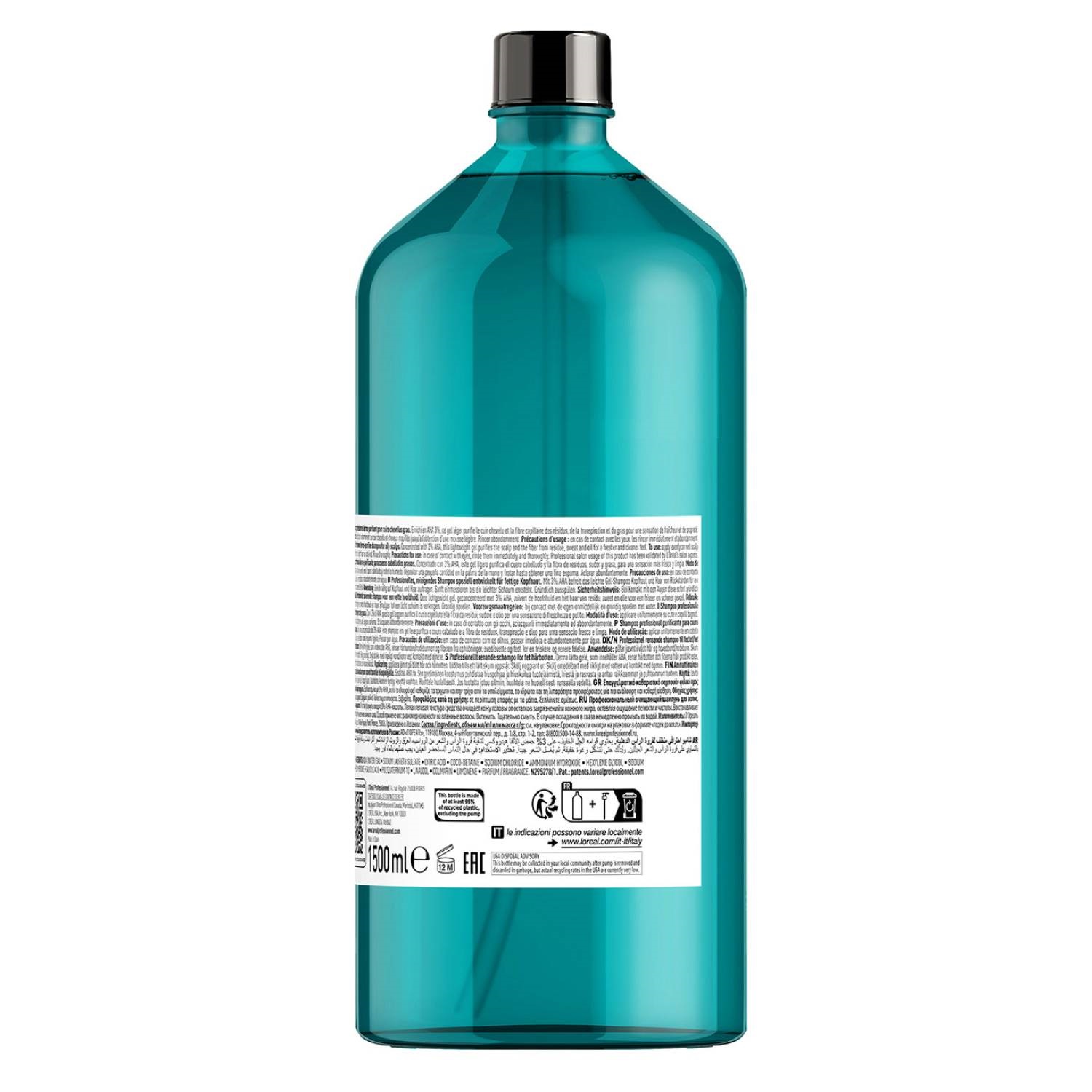 Лореаль Профессионель Шампунь Scalp Advanced для жирных волос, 1500 мл (L'oreal Professionnel, Serie Expert) фото 1