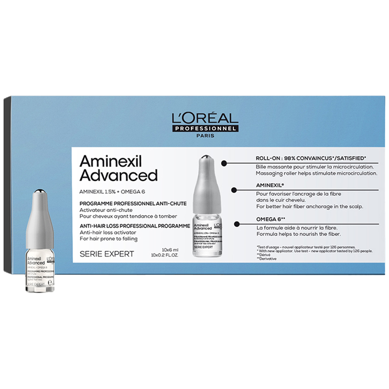 L'oreal Professionnel Программа Aminexil Advanced от выпадения волос, 10 ампул х 6 мл (L'oreal Professionnel, Serie Expert) программа ухода от выпадения волос l oreal professionnel aminexil advanced 10 шт