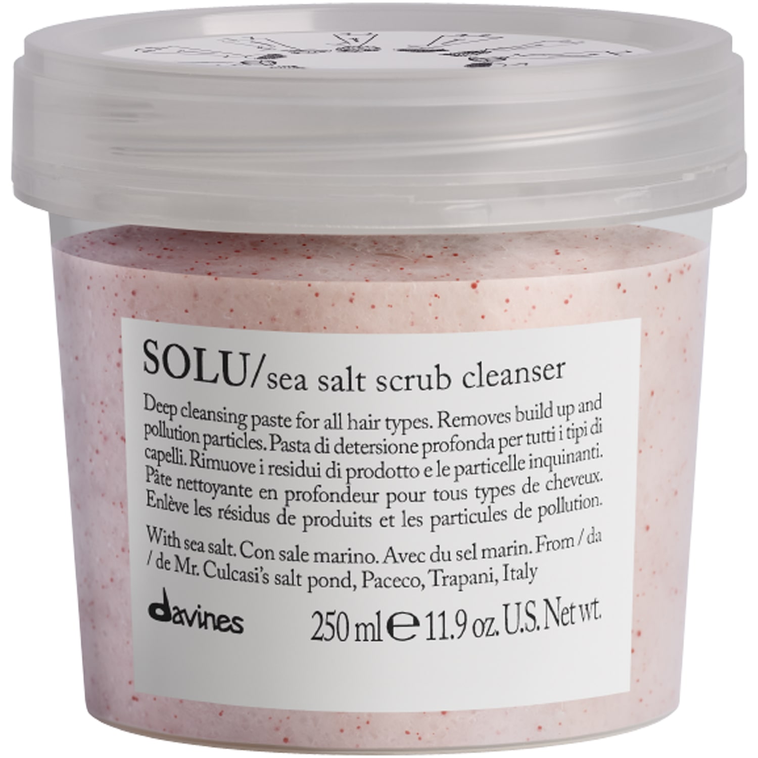 Davines Скраб с морской солью Sea Salt Scrub Cleanser, 250 мл (Davines, Essential Haircare) скраб для кожи головы 19lab пилинг легкость и объем для всех типов кожи головы и волос