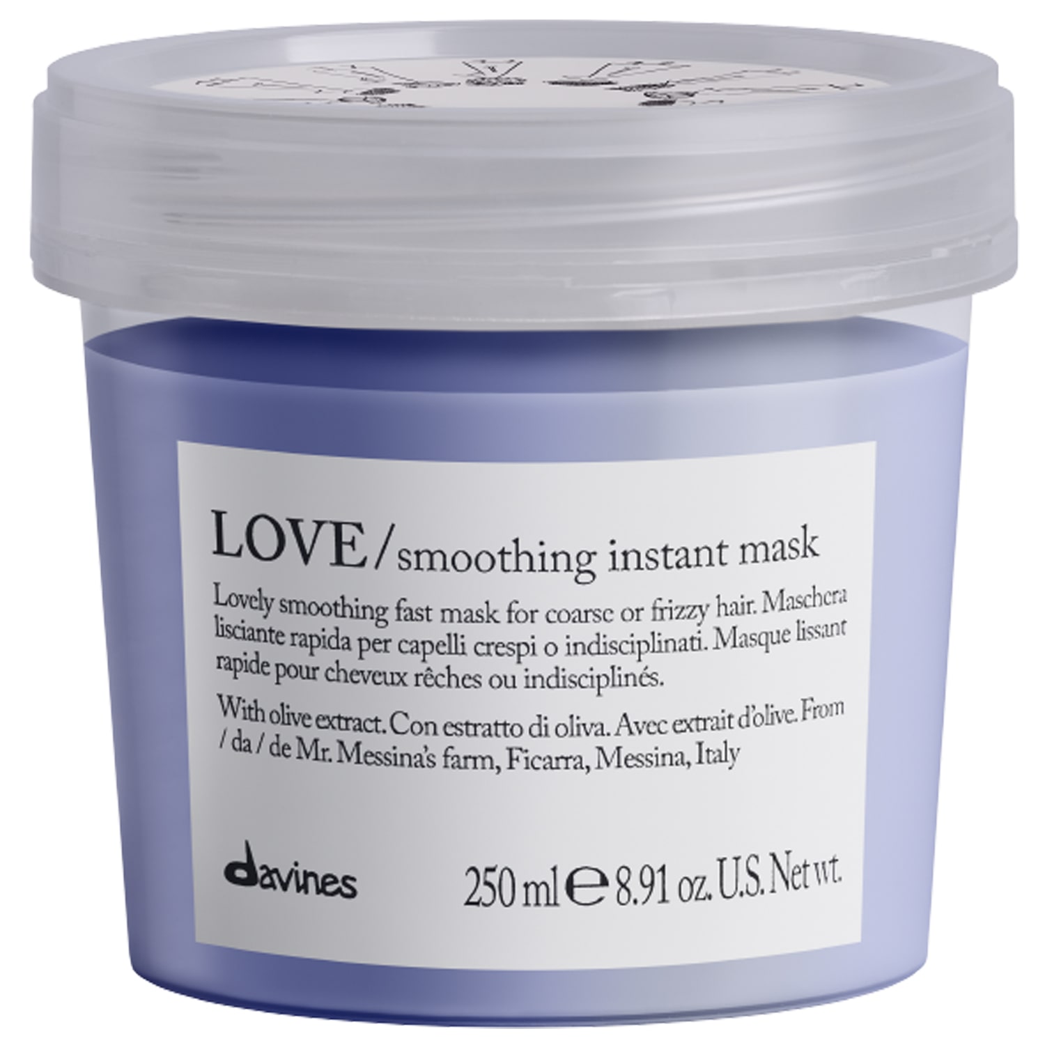 Davines Мгновенно разглаживающая маска для волос Smoothing Instant Mask, 250 мл (Davines, Essential Haircare)