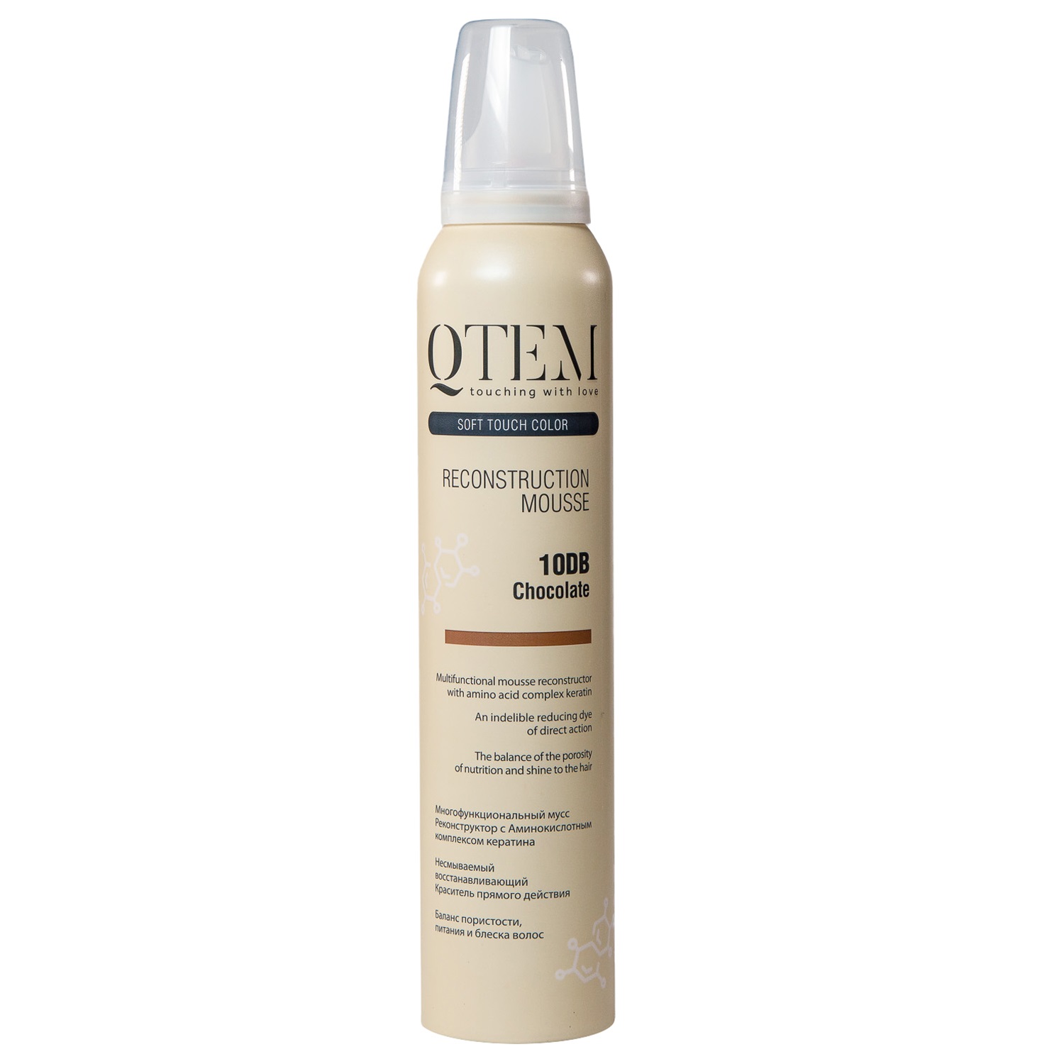 Qtem Мусс-реконструктор для волос, 200 мл (Qtem, Soft Touch Color) цена и фото