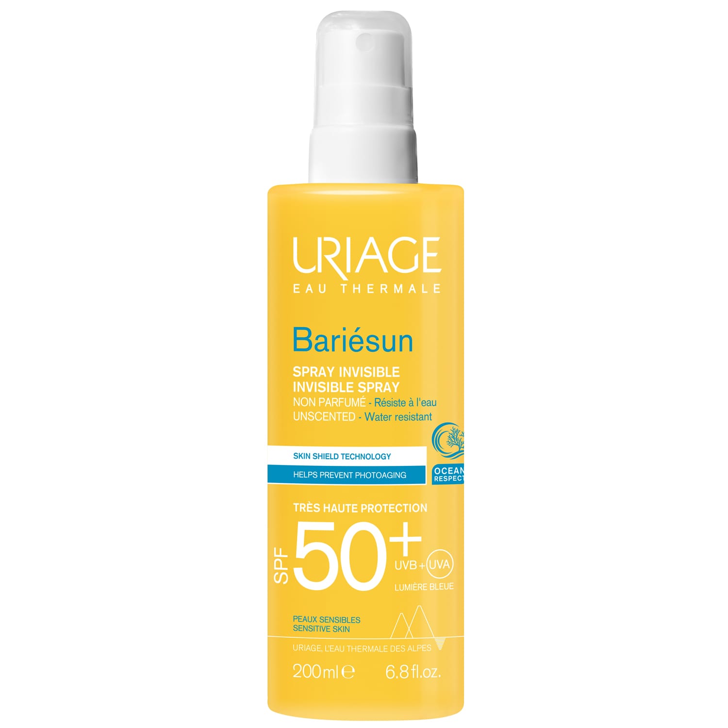 Урьяж Спрей без ароматизаторов Invisible Spray Unscented SPF 50+, 200 мл (Uriage, Bariesun) фото 0