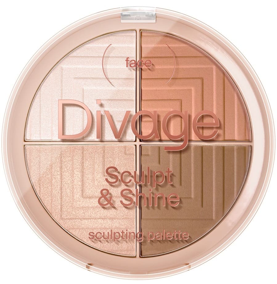 Divage Палетка для лица скульптурирующая Sculpt & Shine, бежевая (Divage, Лицо) divage мультифункциональная палетка для лица selfie queen divage лицо