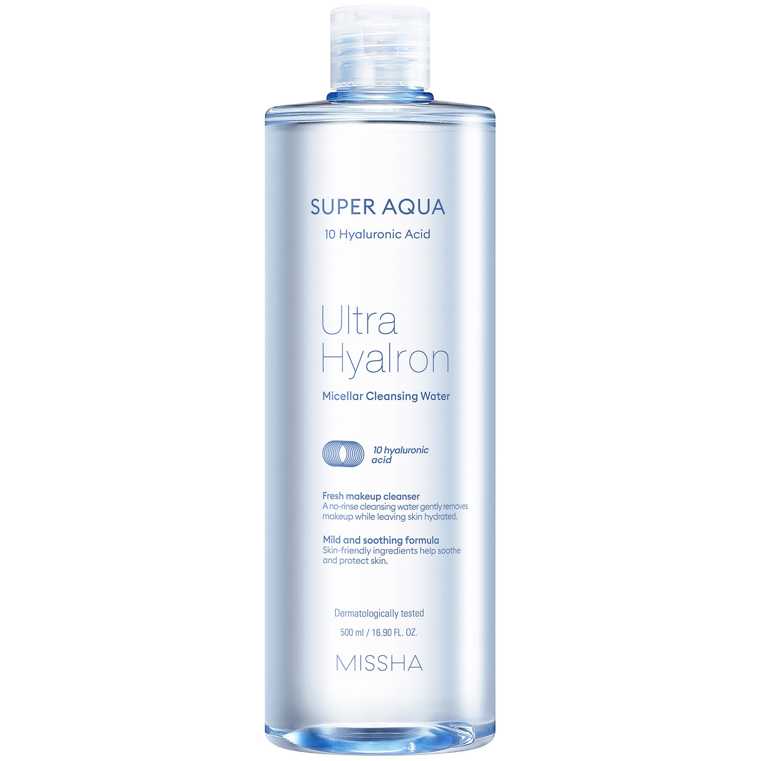 Missha Мицеллярная вода Ultra Hyalron, 500 мл (Missha, Super Aqua) вода мицеллярная для всех типов кожи включая чувствительную кора 300мл