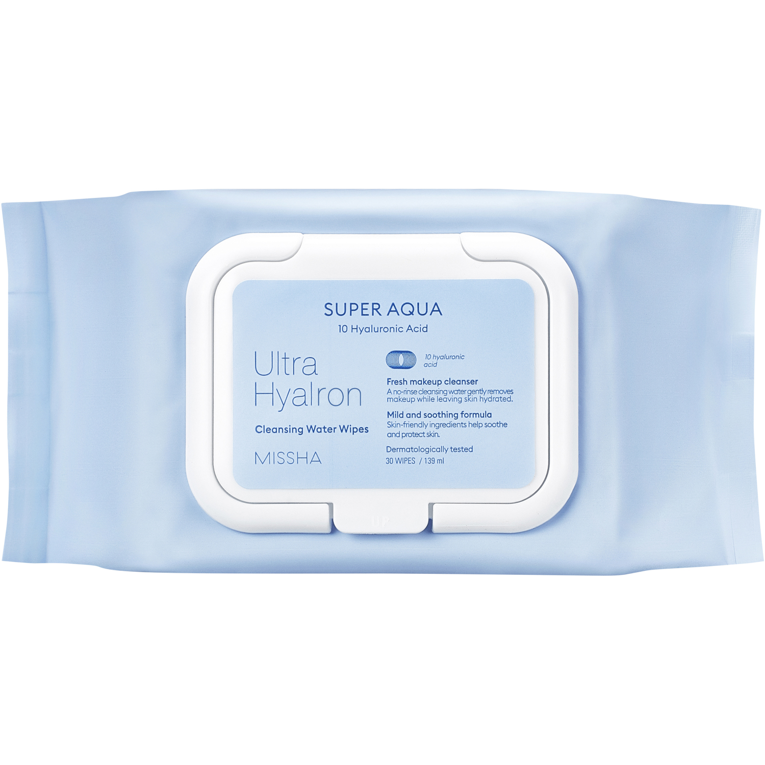 Миша Салфетки для умывания и снятия макияжа Ultra Hyalron, 30 шт (Missha, Super Aqua) фото 0