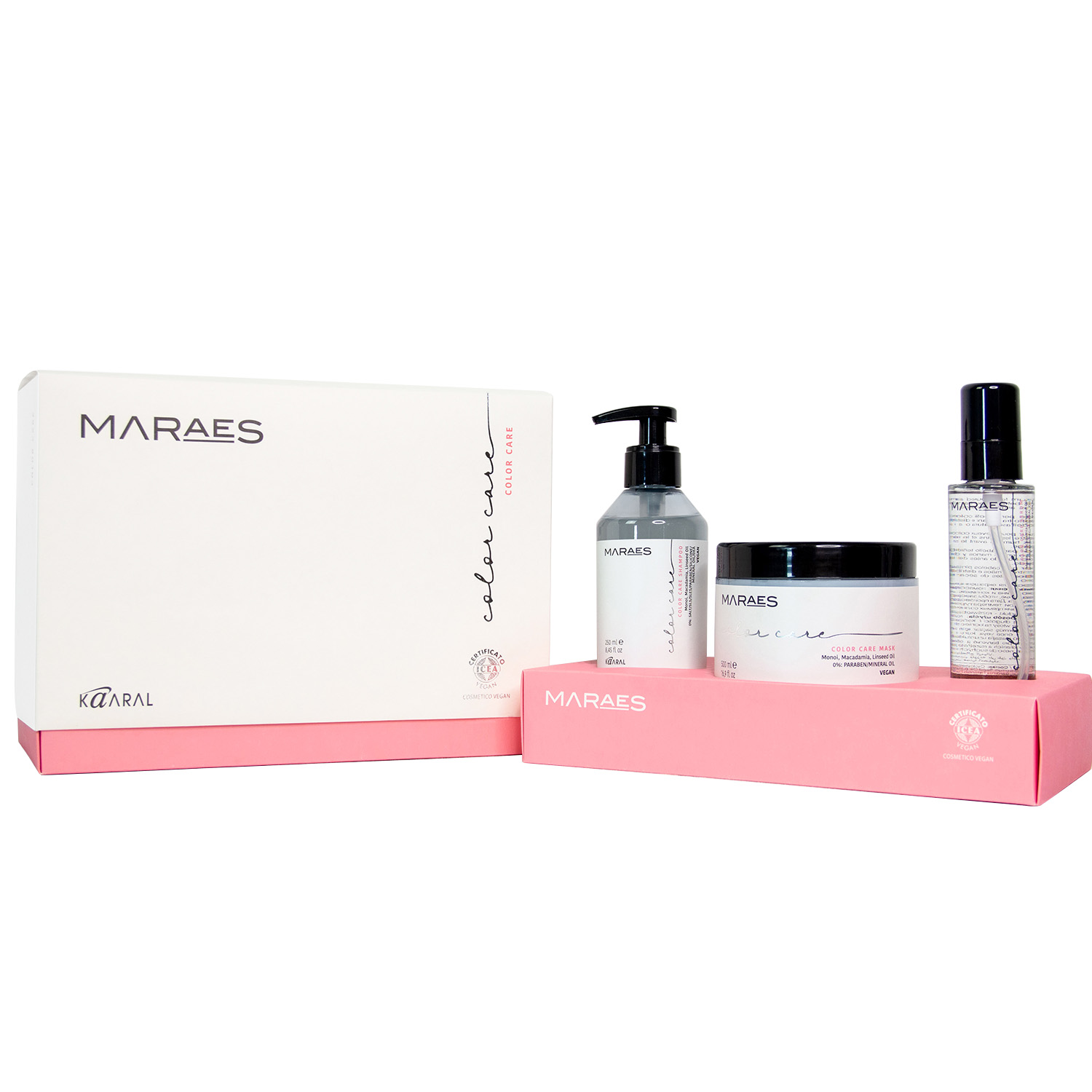 

Kaaral Набор для окрашенных и химически обработанных волос: шампунь 250 мл + маска 500 мл + сыворотка 100 мл (Kaaral, Maraes), Maraes
