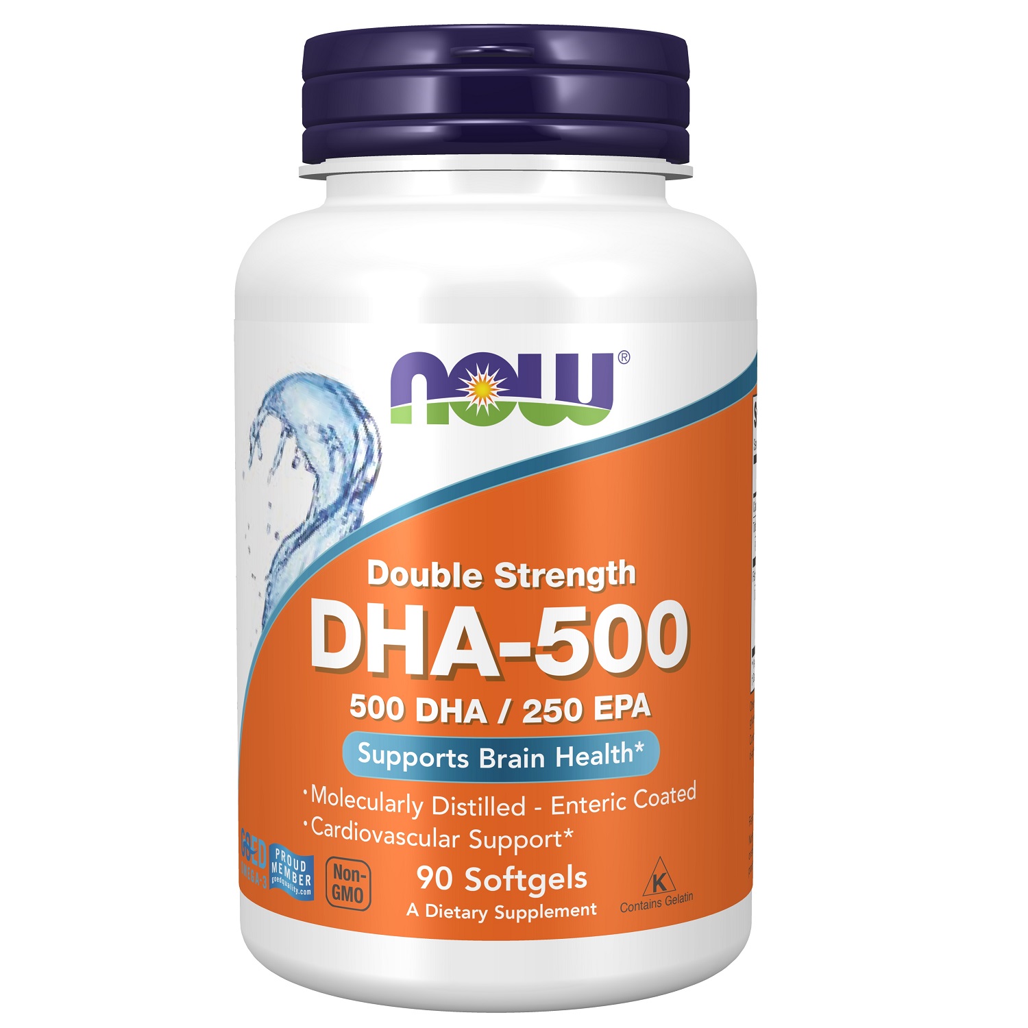 Нау Фудс Комплекс DHA 500 мг двойная сила,  90 капсул х 1448 мг (Now Foods, Жирные кислоты) фото 0