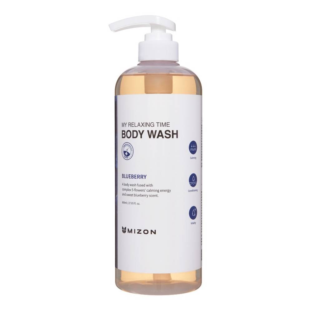 Mizon Гель для душа с экстрактом голубики Body Wash Blueberry, 800 мл (Mizon, My Relaxing Time) mizon гель для душа с экстрактом персика body wash peach 800 мл mizon my relaxing time