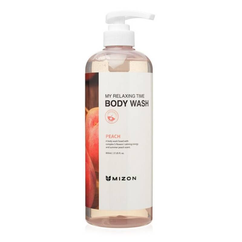 Mizon Гель для душа с экстрактом персика Body Wash Peach, 800 мл. фото