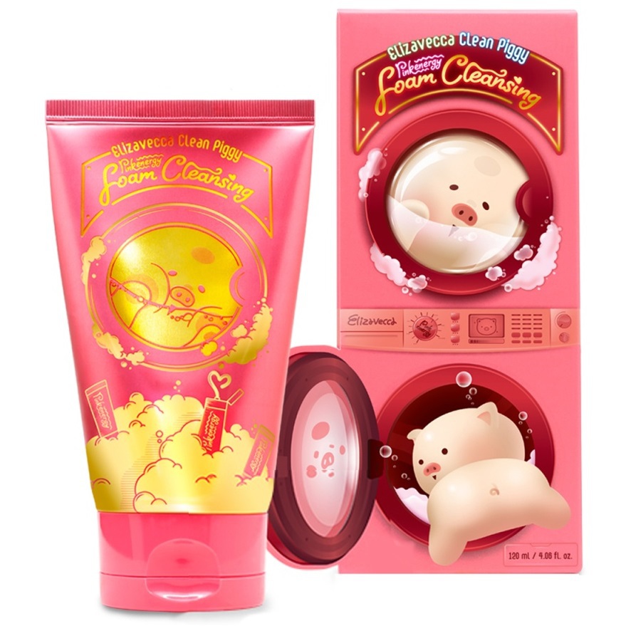 цена Elizavecca Пенка для умывания Clean Piggy Pinkenergy Foam Cleansing, 120 мл (Elizavecca, Cleansing &Peeling)