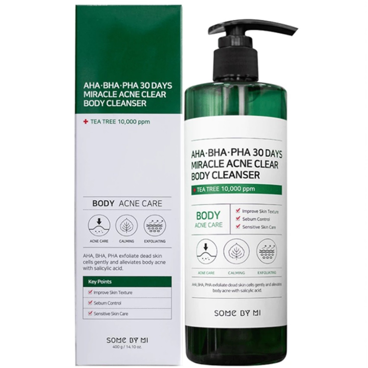 Some By Mi Очищающий гель для тела Acne Clear Body Cleanser с кислотами, 400 г (Some By Mi, AHA-BHA-PHA 30 Days Miracle)