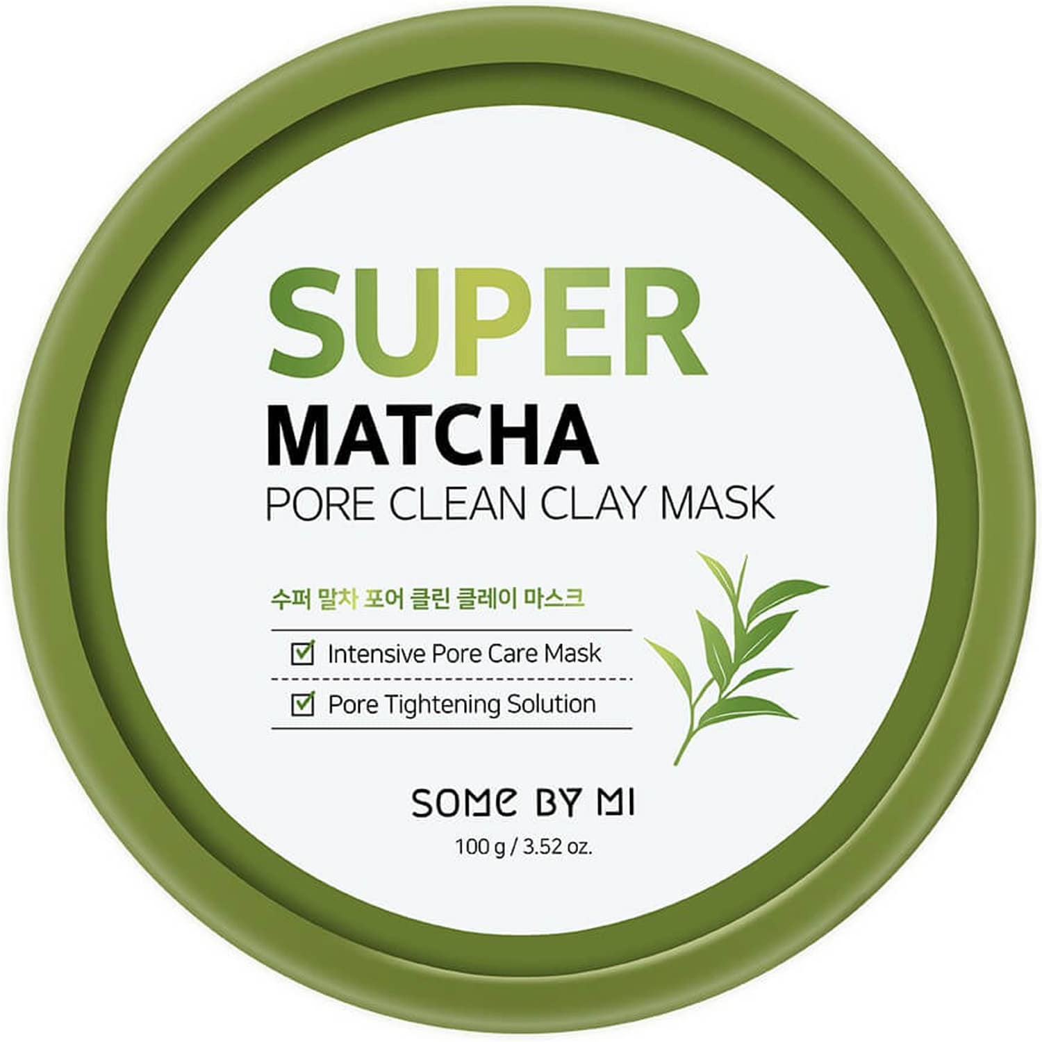 Some By Mi Очищающая глиняная маска с экстрактом чая матча Pore Clean Clay Mask, 100 г (Some By Mi, Super Matcha)