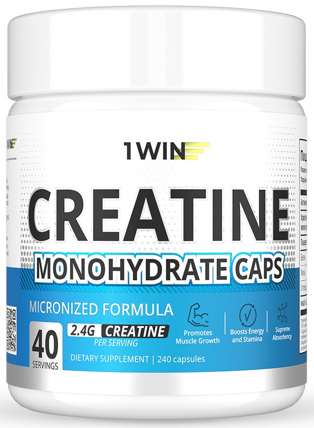 

1Win Креатин моногидрат 2,4 г, 240 капсул (1Win, Aminoacid), Aminoacid