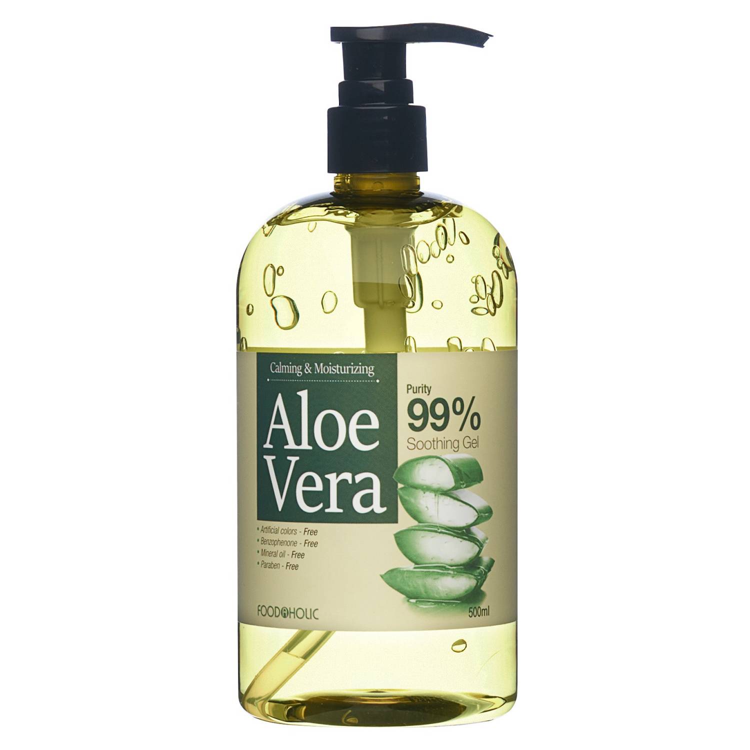 Food A Holic Гель для лица и тела успокаивающий и увлажняющий Aloe Vera, 500 мл (Food A Holic, Face) уход за телом compliment гель для тела алое вера успокаивающий