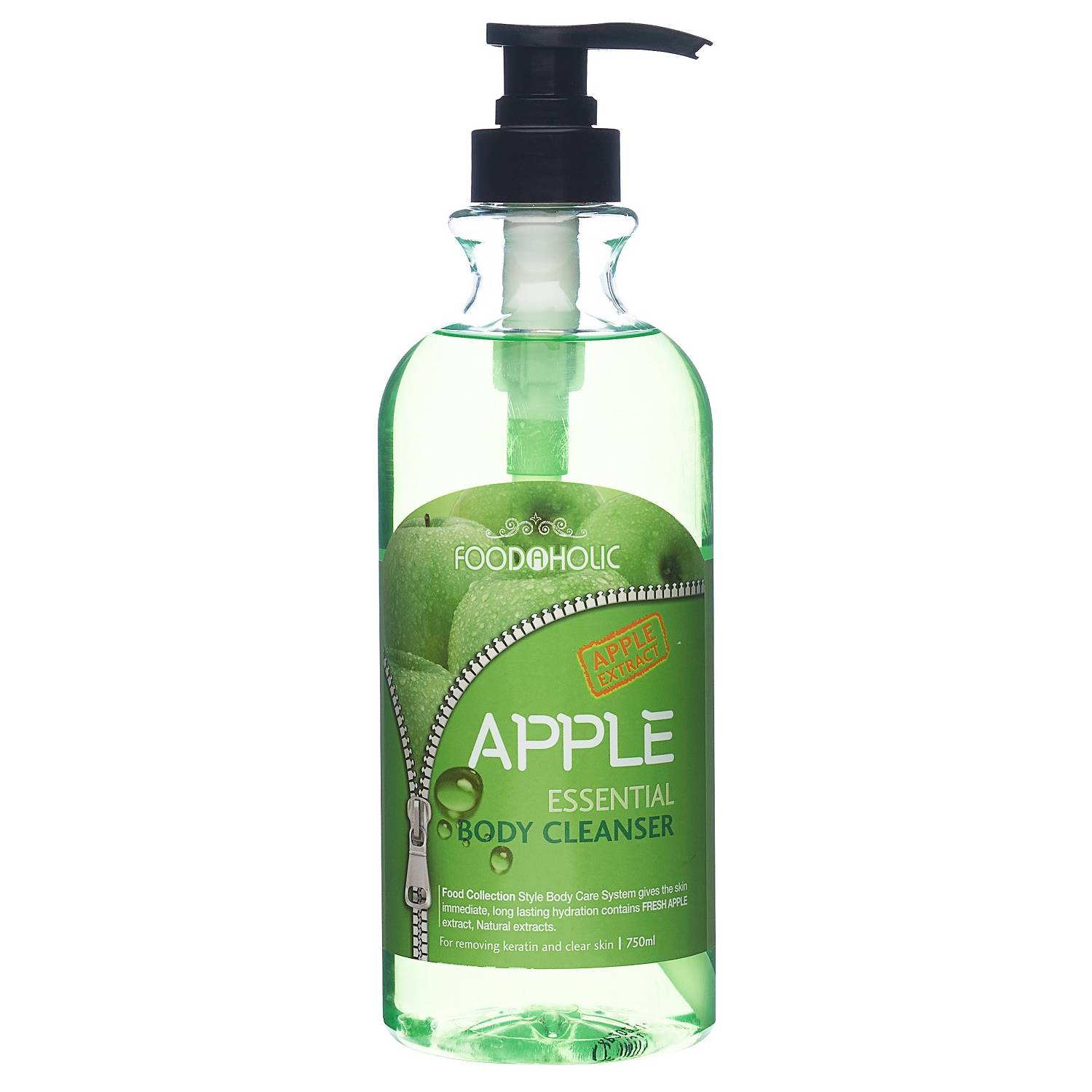 Food A Holic Гель для душа с экстрактом яблока Essential Body Cleanser Apple, 750 мл (Food A Holic, Body) гель для душа loren cosmetic гель для душа colorhythm с экстрактом яблока mi