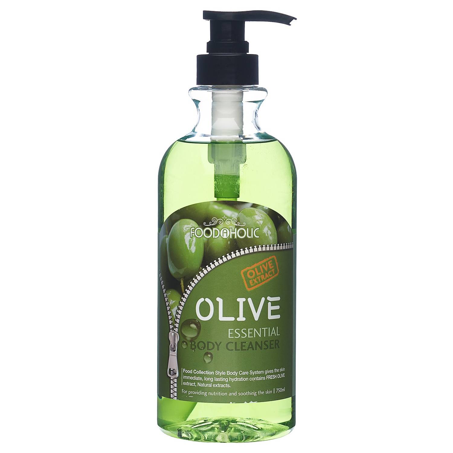 Food A Holic Гель для душа с экстрактом оливы Essential Body Cleanser Olive, 750 мл (Food A Holic, Body)