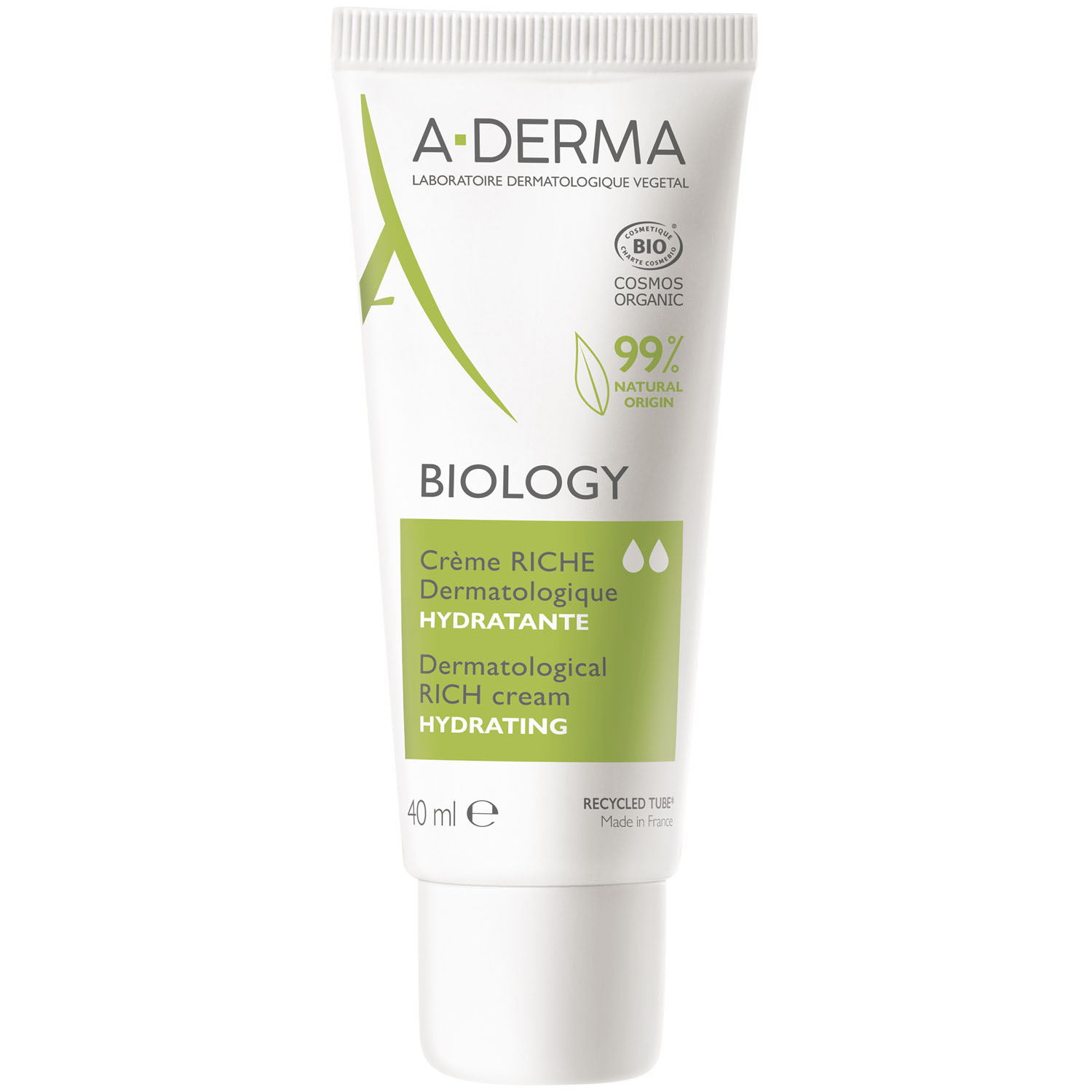 A-Derma Насыщенный увлажняющий дерматологический крем для хрупкой кожи, 40 мл (A-Derma, Biology)