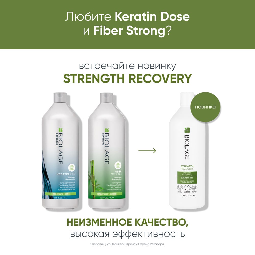 Матрикс Шампунь Strength для восстановления и укрепления поврежденных волос, 1000 мл (Matrix, Biolage) фото 6