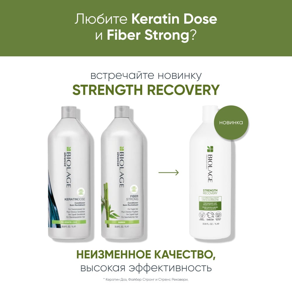 Матрикс Кондиционер Strength для восстановления и укрепления поврежденных волос, 1000 мл (Matrix, Biolage) фото 1