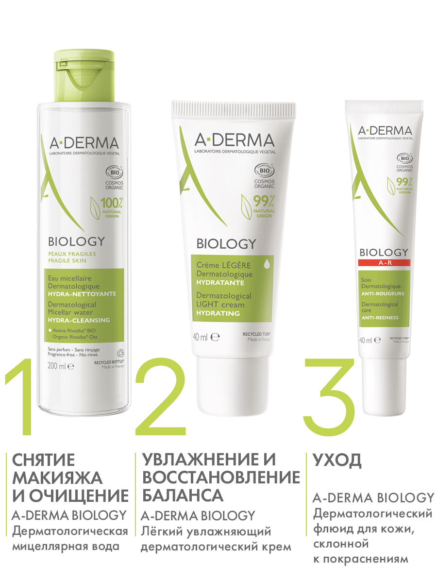 Адерма Дерматологическая мицеллярная вода для хрупкой кожи, 200 мл (A-Derma, Biology) фото 5