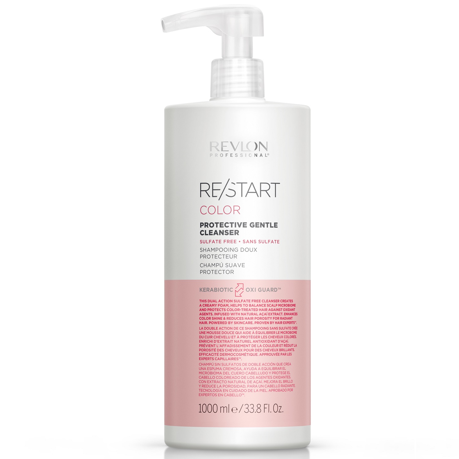 Revlon Professional Бессульфатный шампунь для нежного очищения окрашенных волос Protective Gentle Cleanser, 1000 мл (Revlon Professional, Restart)