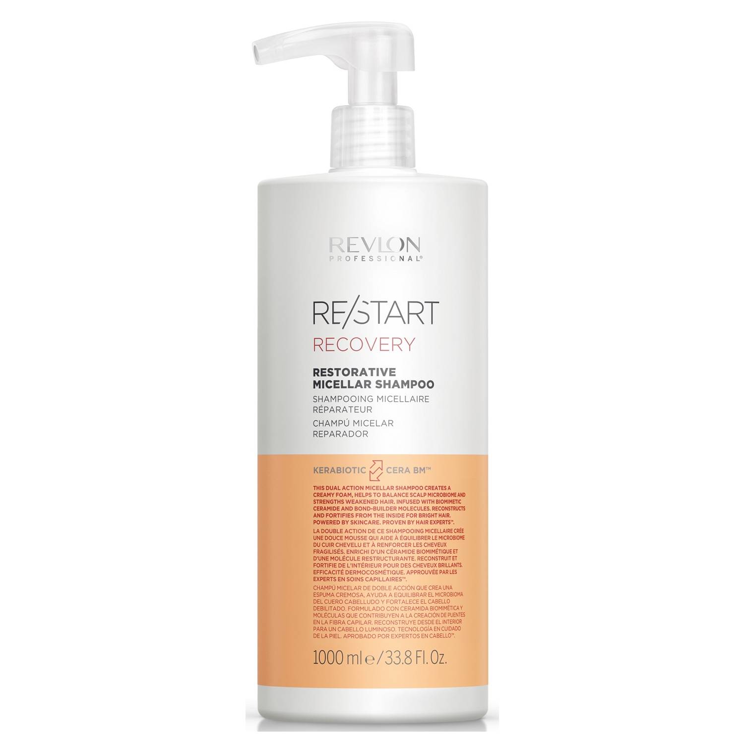 Ревлон Профессионал Мицеллярный шампунь для поврежденных волос Restorative Micellar Shampoo, 1000 мл (Revlon Professional, Restart) фото 0