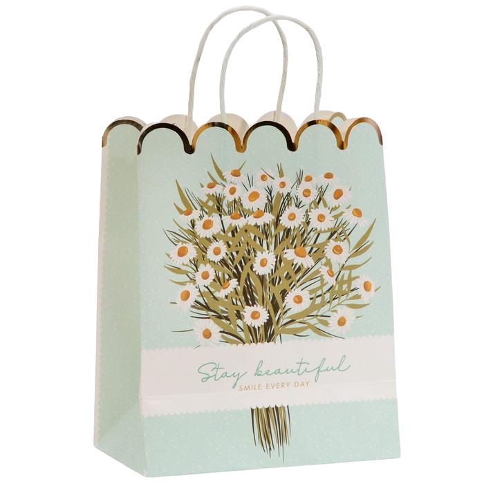  Пакет подарочный крафтовый Stay Beautiful 18 × 23 × 10 см (Подарочная упаковка, Пакеты) фото 0