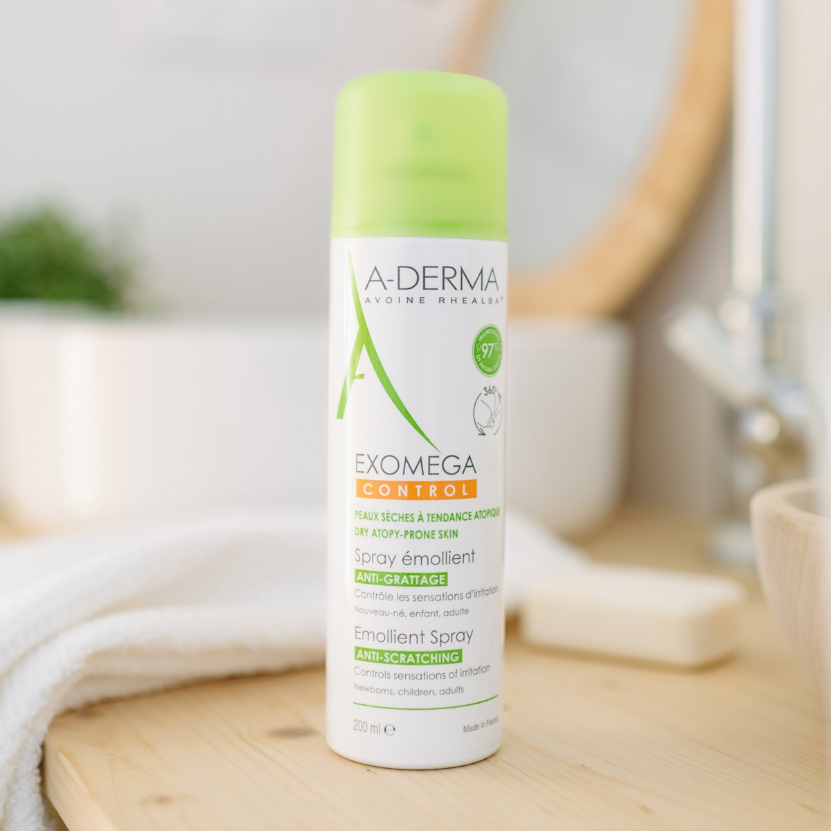 Адерма Смягчающий спрей-эмолент для лица и тела 0+, 200 мл (A-Derma, Exomega Control) фото 9