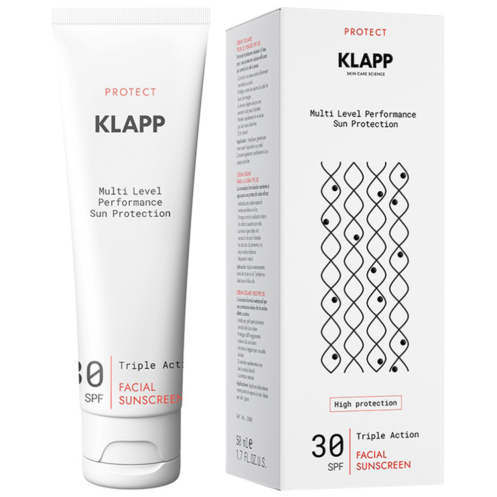 Klapp Солнцезащитный крем Facial Sunscreen SPF30, 50 мл (Klapp, Multi Level Performance) солнцезащитный крем для лица klapp cosmetics солнцезащитный крем spf50 multi level performance sun protection