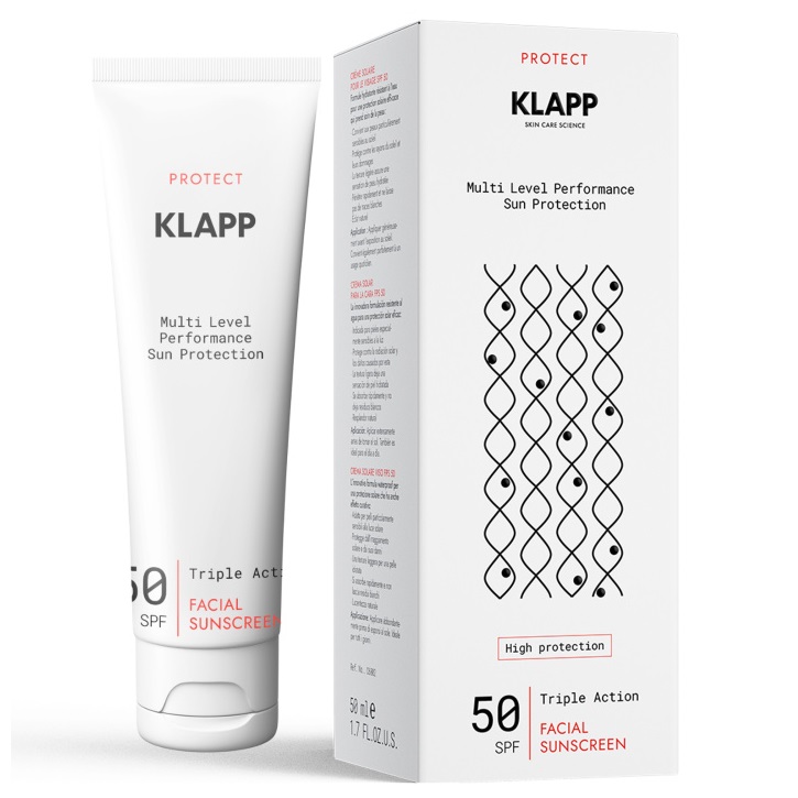 Klapp Солнцезащитный крем Facial Sunscreen SPF 50, 50 мл (Klapp, Multi Level Performance)
