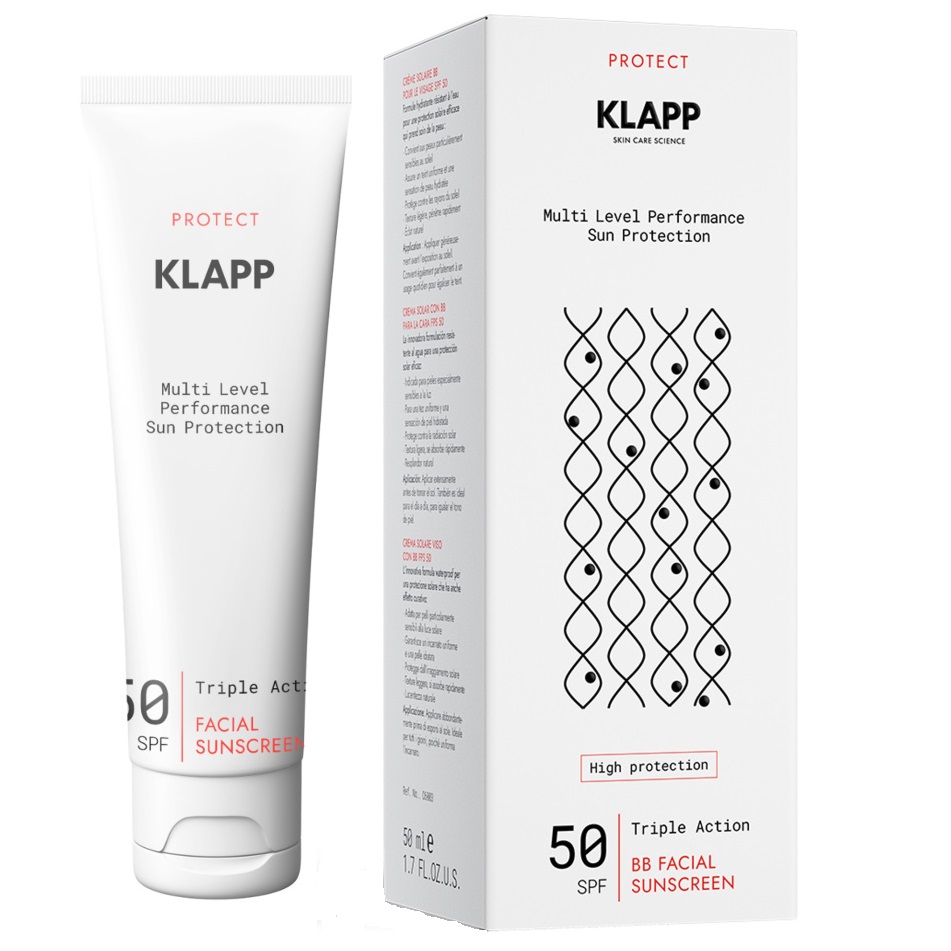 Клапп Солнцезащитный BB крем Facial Sunscreen SPF 50, 50 мл (Klapp, Multi Level Performance) фото 0
