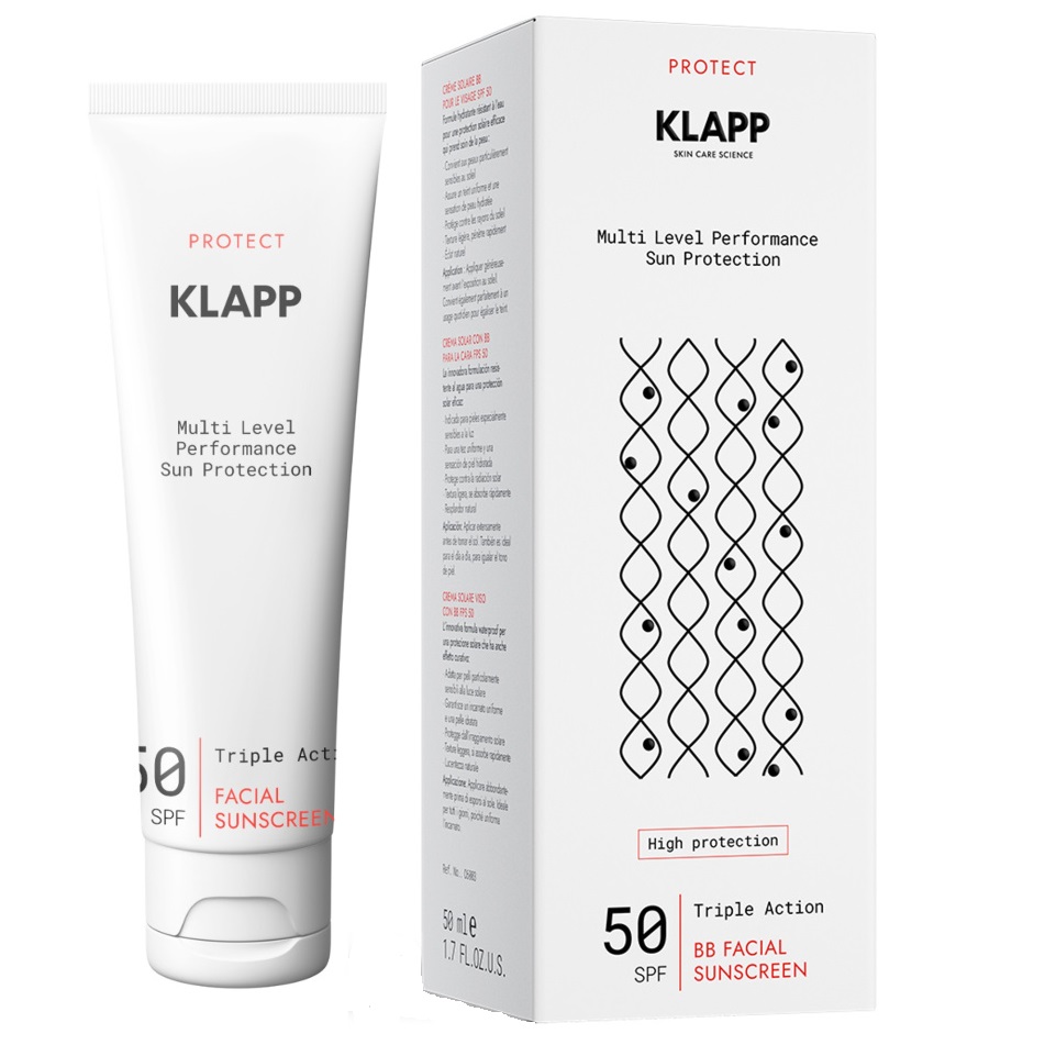 Klapp Солнцезащитный BB крем Facial Sunscreen SPF 50, 50 мл (Klapp, Multi Level Performance)