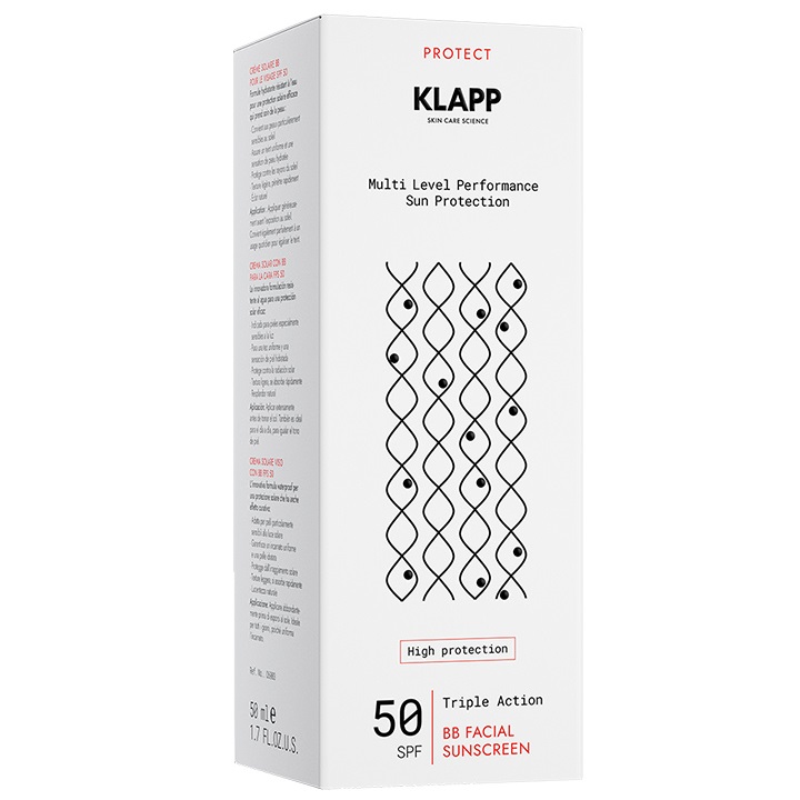Клапп Солнцезащитный BB крем Facial Sunscreen SPF 50, 50 мл (Klapp, Multi Level Performance) фото 2