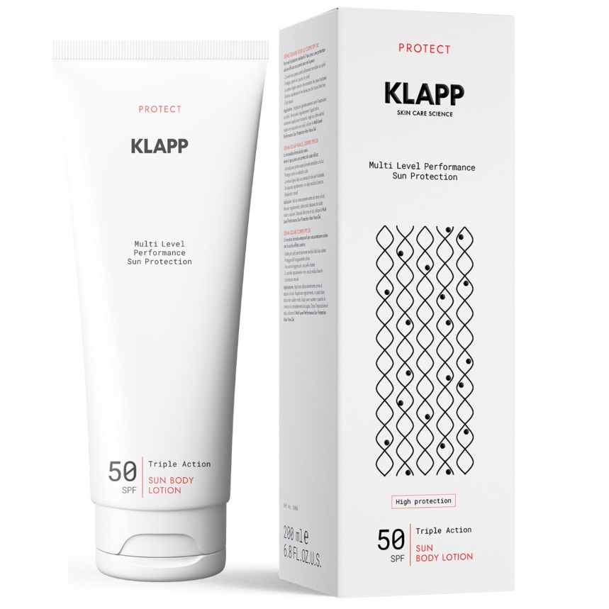 цена Klapp Солнцезащитный лосьон для тела Sun Body Lotion, 200 мл (Klapp, Multi Level Performance)