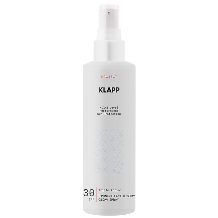Klapp Спрей для загара с естественным блеском Invisible Face & Body Glow Spray SPF 30, 200 мл (Klapp, Multi Level Performance)