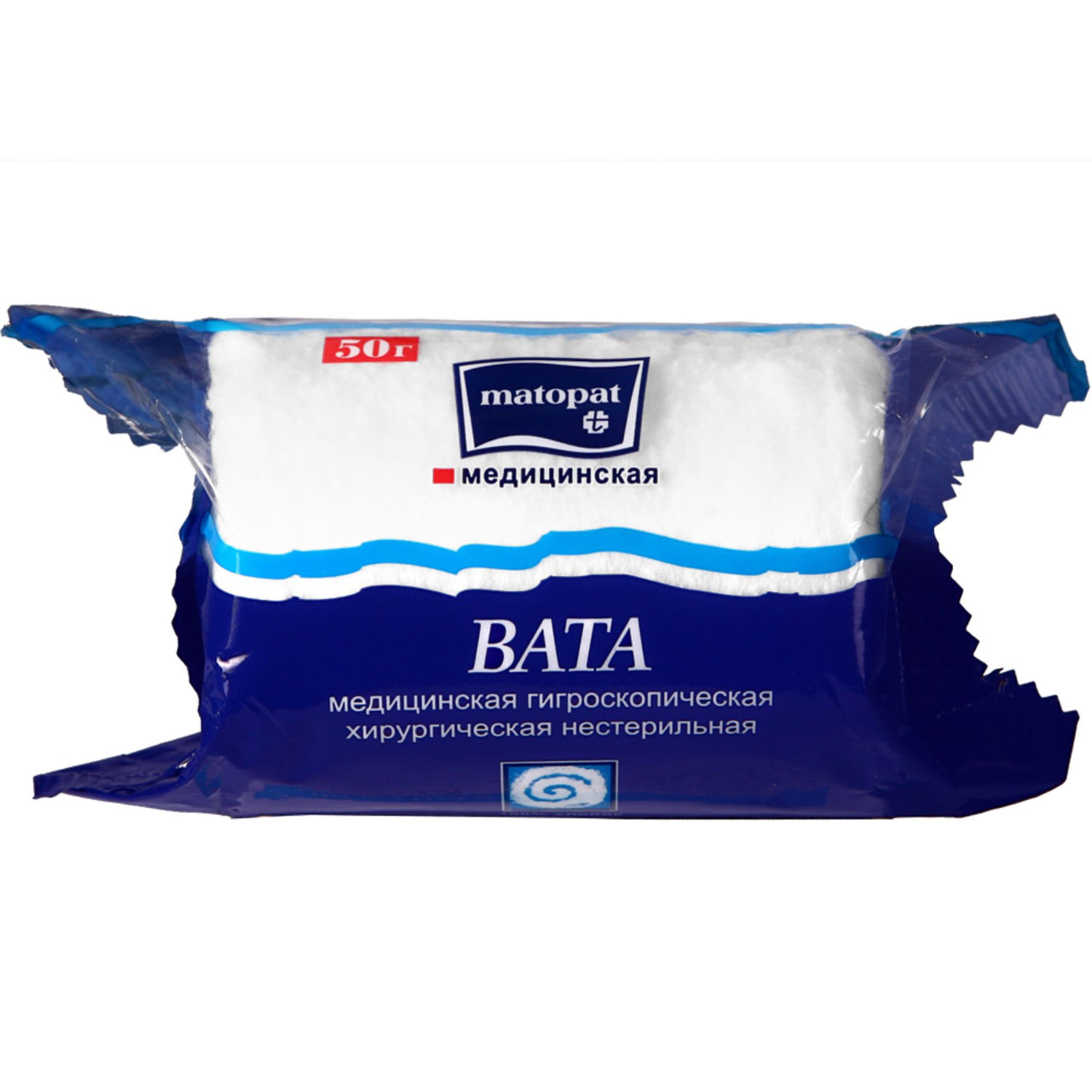 Матопат Вата хлопок, нестерильная рулон, 50 г (Matopat, Вата) фото 0