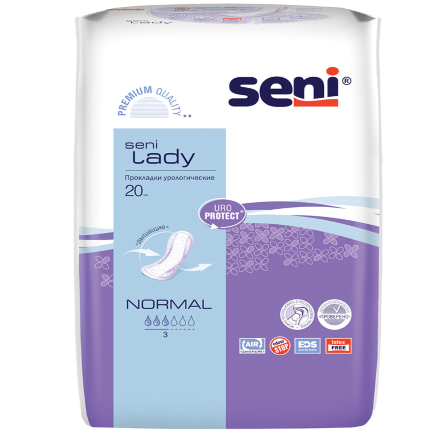 Seni Урологические прокладки для женщин Normal 10,5 х 28 см, 20 шт (Seni, Lady)