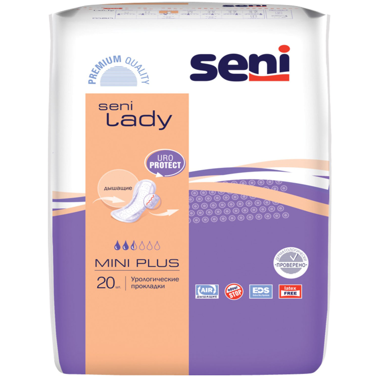 Seni Урологические прокладки для женщин Mini Plus 10х25,5 см, 20 шт (Seni, Lady)